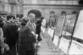 Gert Frobe at the Lugano Art Competition, Piazza Grande 1965.