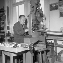 Punching of Christmas stars, 1957.