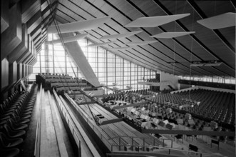 Bienne, auditorium in the new built congress hall; 1966.
