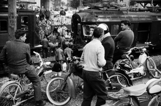 Train crash at the station in Dattwilk 1962.