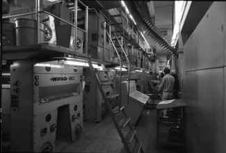 Rotary printing press at Jean Frey AG, 1973.