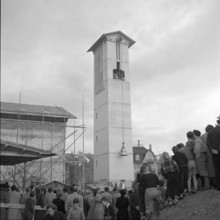Church bell lifting at Balgrist church Zurich 1951.