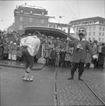 Carnival festivities in Basel, 1950.
