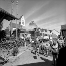Combined civil defence training in Winterthur, 1962.
