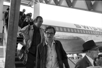 Jacques Pilet and Jean Martel back from Amman, 1970.