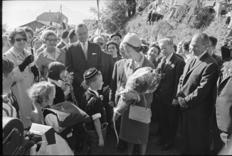 Leysin: Queen Fabiola opens a belgian holiday resort; 1967.