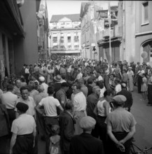 Strike in the Alsace: demonstration march, 1953.