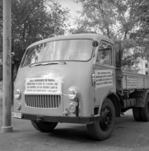 Lorry drivers from Geneva on strike, 1958.