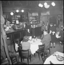 Restaurant at Schutzengasse downtown Zurich 1955.