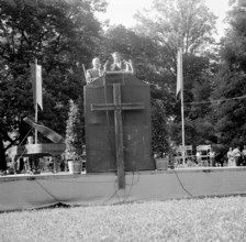 Baptist preacher Billy Graham in Geneva, 1955.