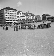 Einsiedeln; Monastery square 1948.