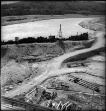 Building site of Verbois power station 1942.
