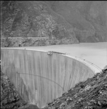 Mauvoisin reservoir, opening 1957.