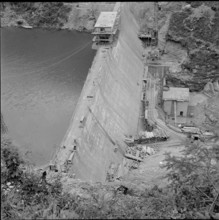 Building site Le Day dam 1954.