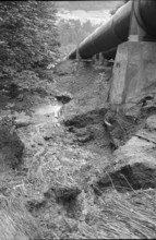 Burst pipe, Waggital power station 1970.