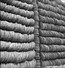 Pile of slates; slate winning and working in Termen, Valais 1946.