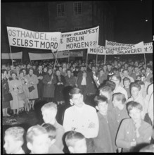 Hungary revolt: demonstration at 5th anniversary, Zurich 1961.