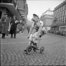 Carnival procession in Basel, 1950.