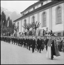 Stans: Nidwalden voter's meeting, procession 1959.