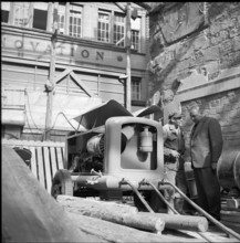 Construction site in Lausanne, 1956.