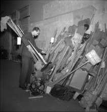 Swiss donation delivering sewing machines, 1945.