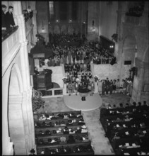 May 8th. 1945, Armistice's day: Thanksgiving service in the Grossmunster, Zurich.
