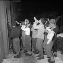 Children celebrating the end of the school semester in 1950.