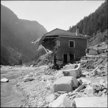 Flood in the Calanca Valley, 1951.