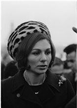 Farah Diba arriving in Zurich, 1967.