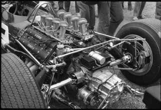 GP Zandvoort 1967: Lotus Ford engine.