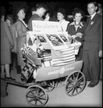 May 8th. 1945: Armistice's day: Selling photos for the Swiss yy.