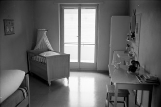 Prison cell in the women's prison Hindelbank, 1967.
