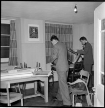 Zurich students furnishing house for colleagues from Hungary 1956.