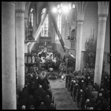 Funeral service for Prince Alois of Liechtenstein, 1955.
