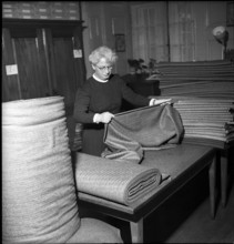 Tailor with fabrics (Schulertuch), Basel 1949.