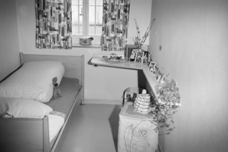 Prison cell in the women's prison Hindelbank, 1967.