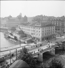 Reconstruction Work at the Limmat, 1950.