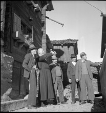 Village in Valais at St. Barbara day.