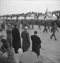 Military parade on Quai du Montblanc, Geneva 1951.