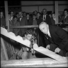Boy shooting competiton in Zurich, 1954.