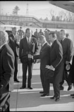 Officials greeting the Prince.