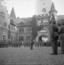 Breveting military officers at Landesmuseum Zurich 1953.