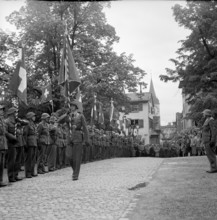 Standard-bearers with Swiss flags, Zurich 1954.