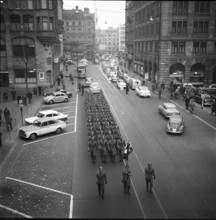 Marching formation at Uraniastrasse, Zurich 1959.