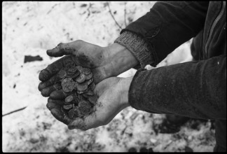 Remains after the fire at the Frakmunt Alpine Farm in 1969.