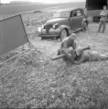 Mobile target for tank target practice 1957.