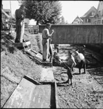 River bed is cleaned, Aarau 1944.