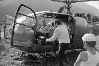 Members of Federal Council visiting Ticino; 1972.