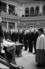 Members of Federal Council, swearing-in after re-election; 1963.