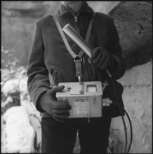 Geologist; measurement of radioactivity with a scintillation counter; 1958.